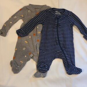 Newborn boy footie bundle - Carters and Cloud Island